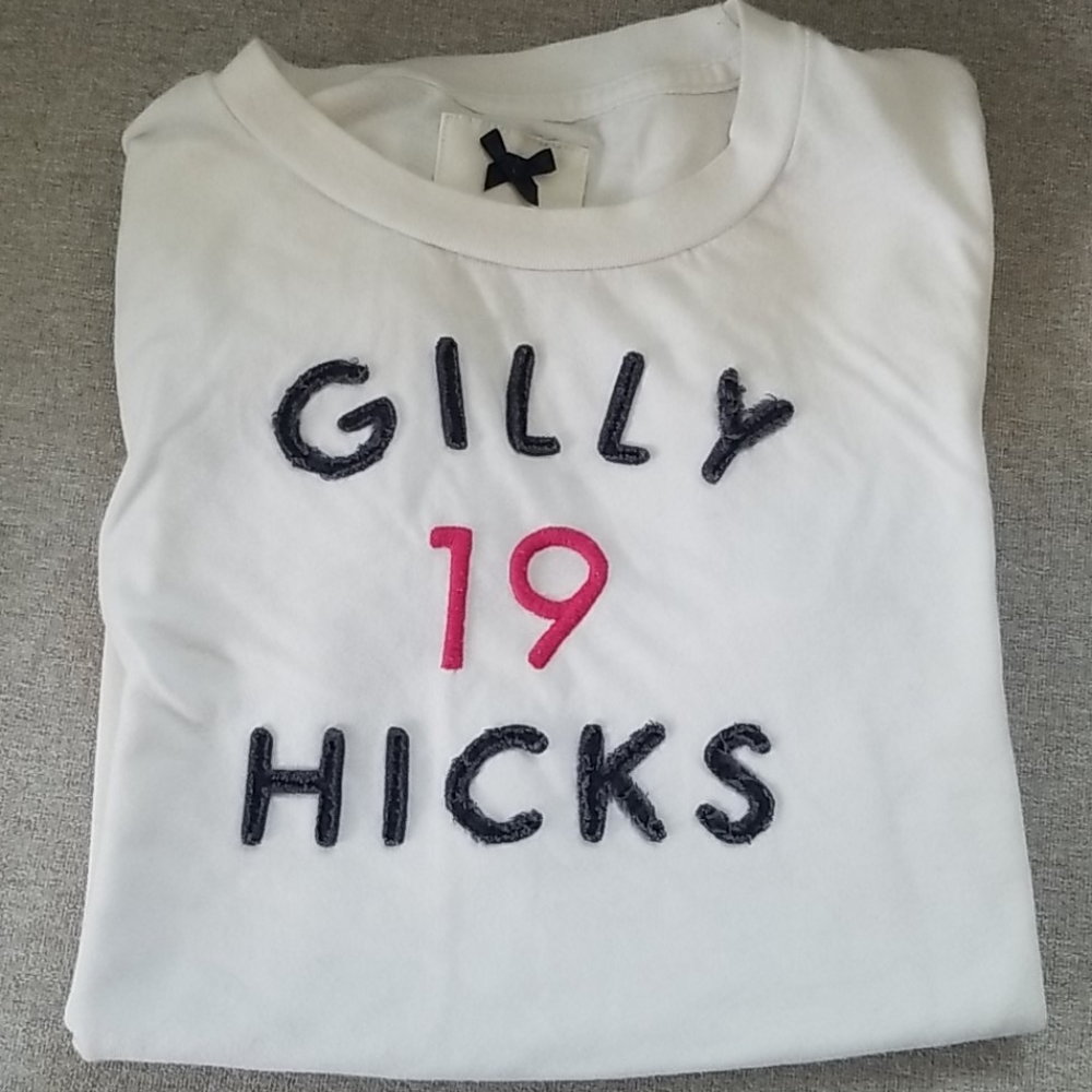 White gilly hicks shirt tee